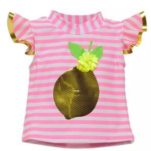 Infant Girls Rashguard Set Featuring A Bol